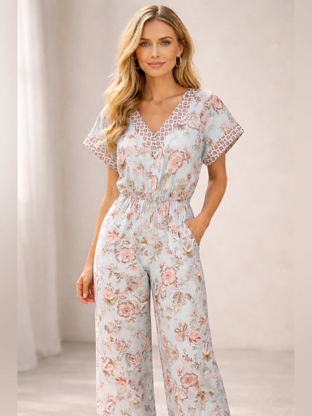 NWT New Look Floral Print Jumpsuit